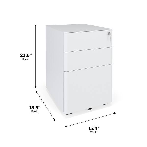 Shop Hon Basyx Commercial Grade Modern Mobile Steel Filing Cabinet Pedestal Overstock 31586242 Grey