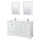 Option White / Carrara Cultured Marble Top / Brushed Gold