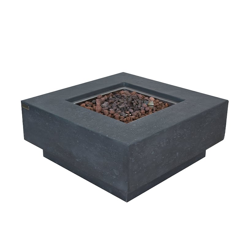Elementi Manhattan Dark Grey Outdoor Fire Pit Table - 36 Inches