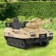 preview thumbnail 2 of 8, 12V Electric Kids Ride On Tank with Rotatable Turret and 8 Missiles - 49" x 24" x 24" (L x W x H)