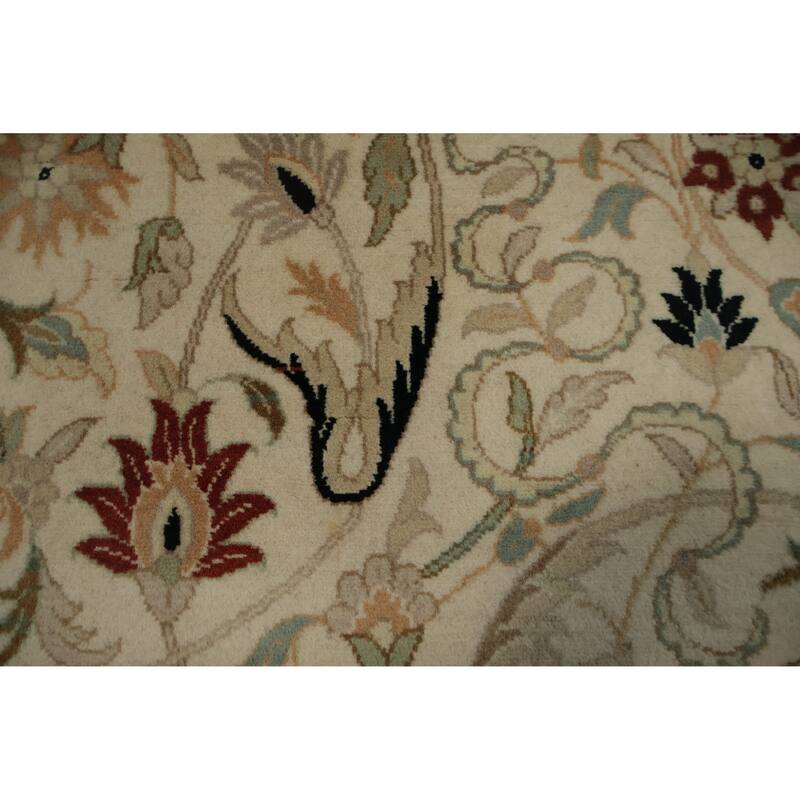 Hand Knotted Oriental 100% Wool Carpet Traditional All-Over Beige & Ivories Ziegler Area Rug - 10' 4'' X 8' 1''