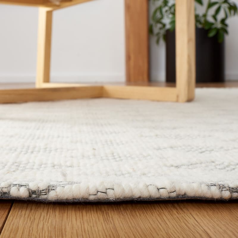 SAFAVIEH Handmade Natura Maga Wool Rug - Ivory/Grey - 8' x 10'