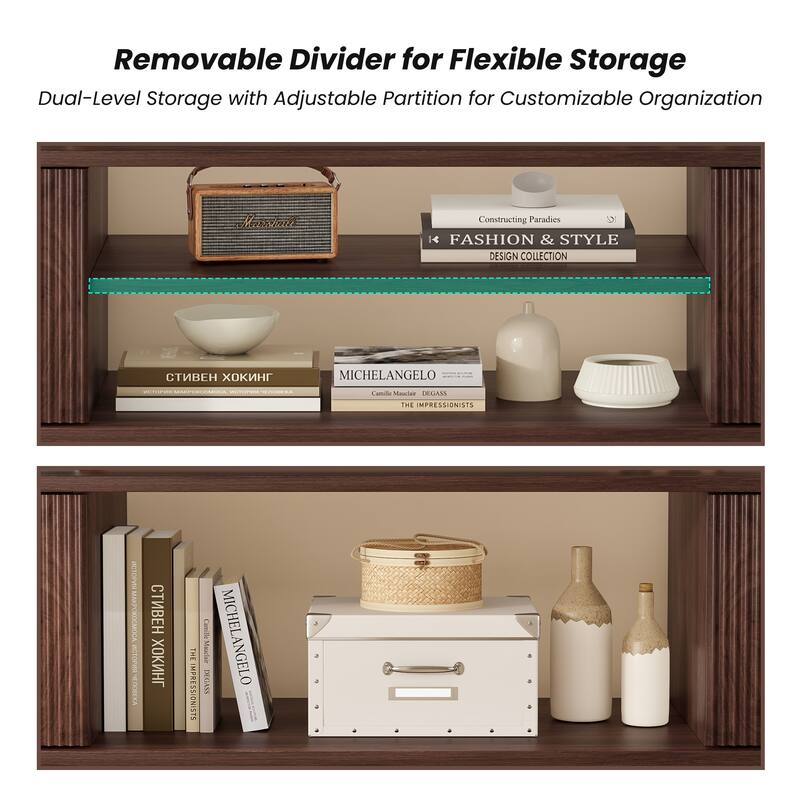 Mid-Century Modern 63" TV Stand Media Console Table Entertainment Center for Living Room