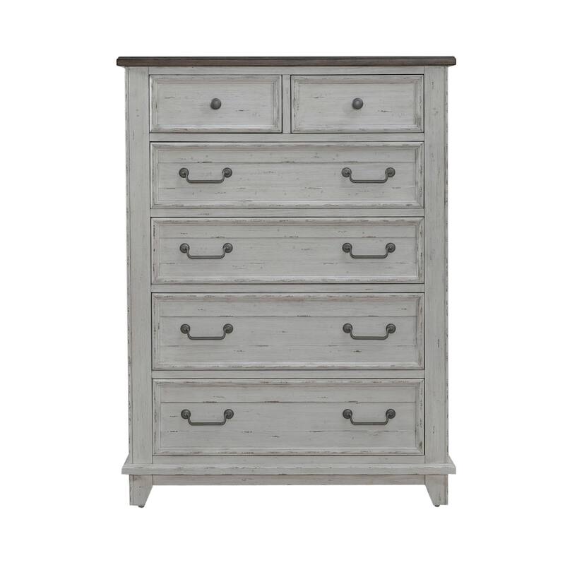 River Place Riverstone White & Tobacco Dresser