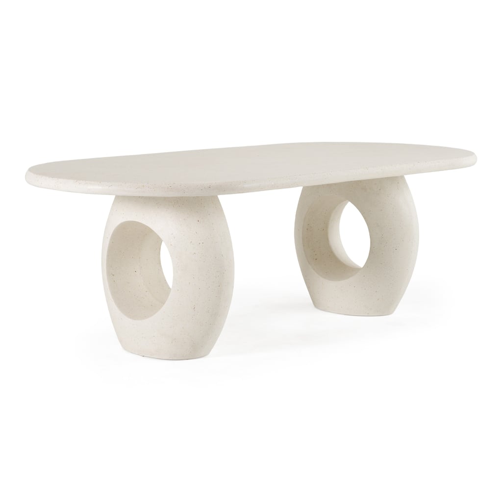 Carville Modern Terrazzo Concrete Oval Dining Table