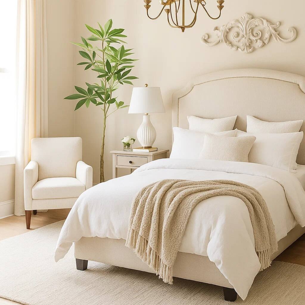 Leso Artificial Macrocarpa Plant, Hand Shaped Green Leaves 47 Inch