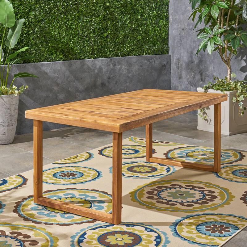 Outdoor Acacia Wood Dining Table,Sandblast