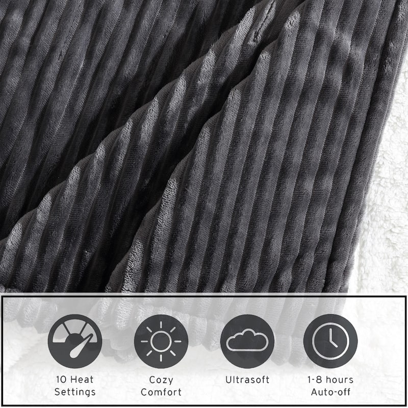 Eddie Bauer Plush Reversible Heated Blanket