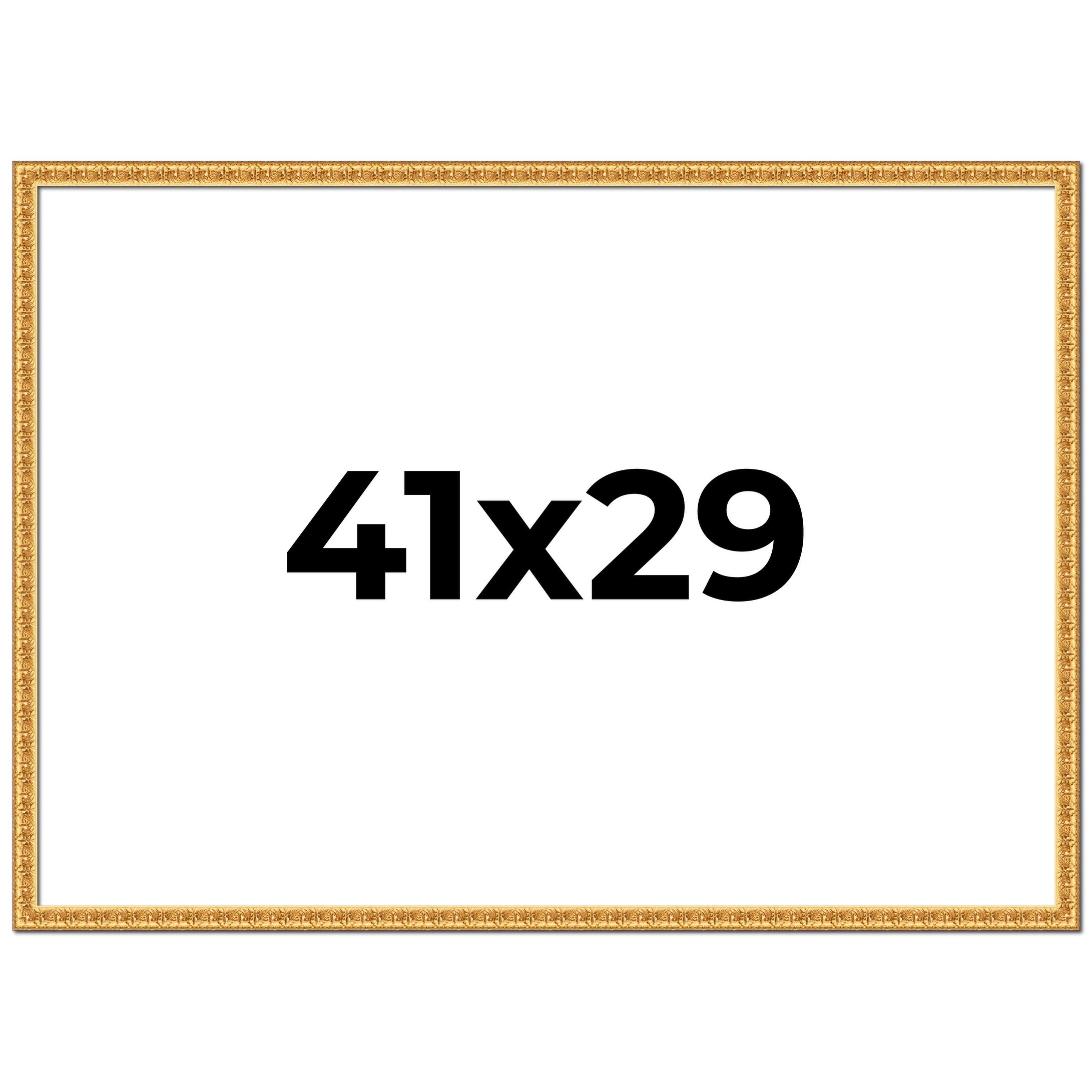 41x29 Frame Gold Real Wood Picture Frame Width 1 inches | Interior