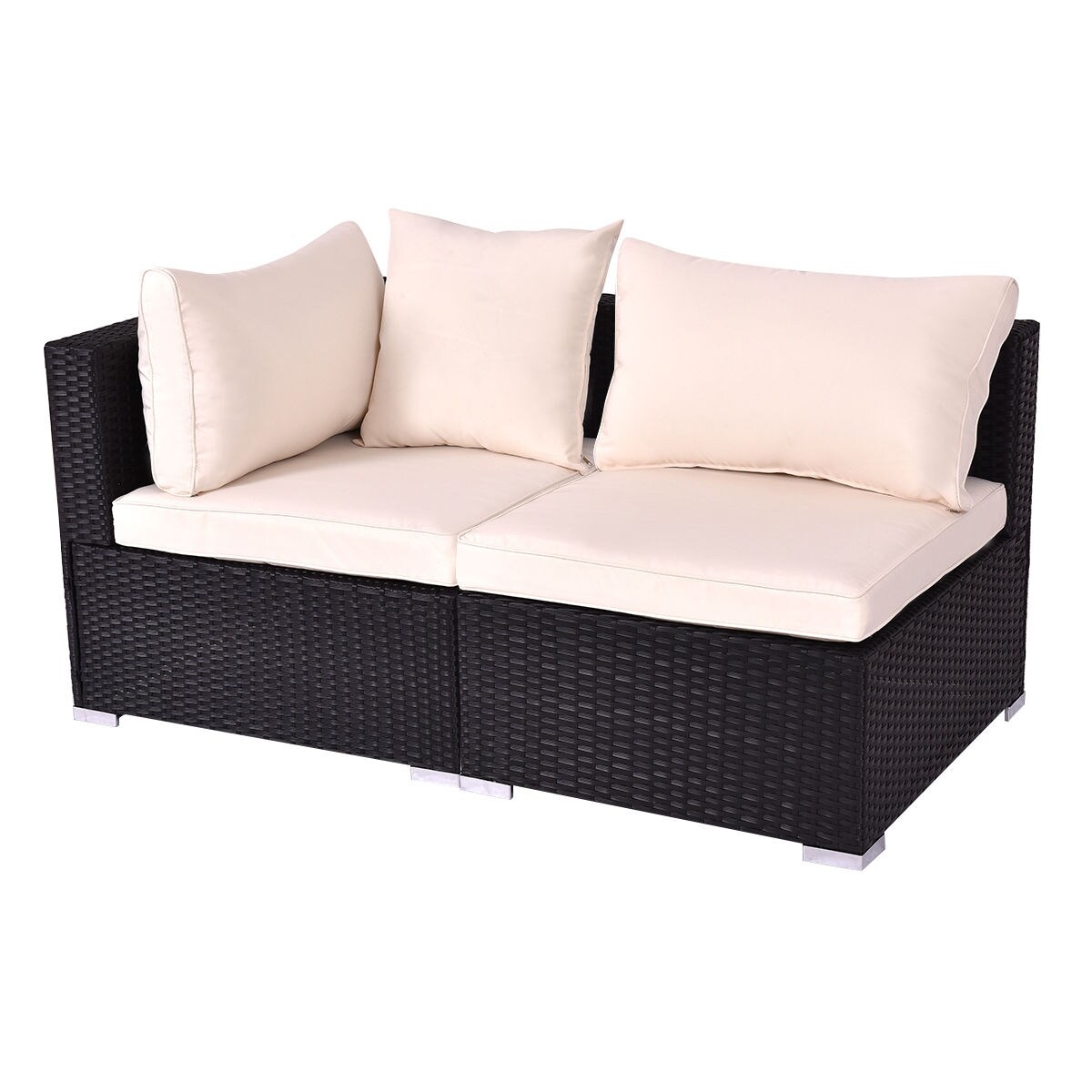 Shop Costway Black Outdoor Patio Rattan Furniture Set Infinitely