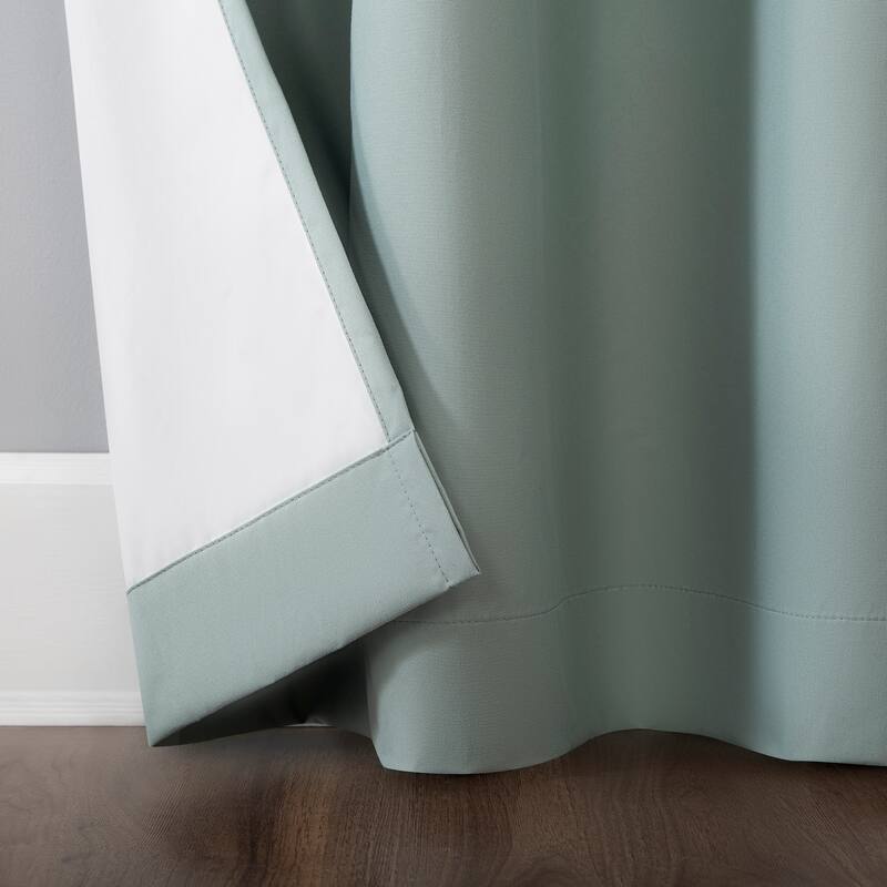 Sun Zero Cyrus Thermal Total Blackout Back Tab Curtain Panel, Single Panel