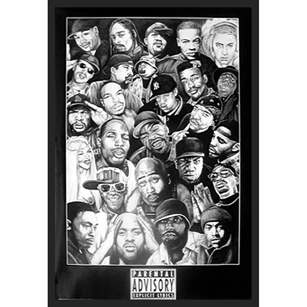 RAP Gods Framed Art Poster - 24 x 36 Inch