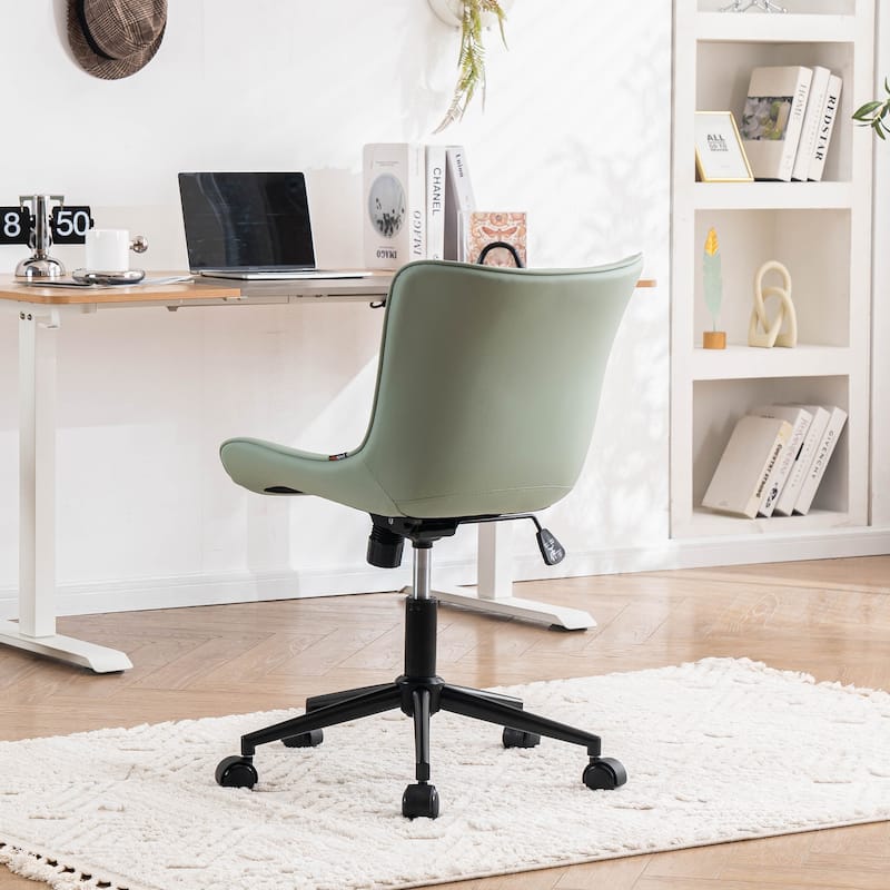 Ergonomic Office Chair Swivel Armless Desk Chair with Wheels