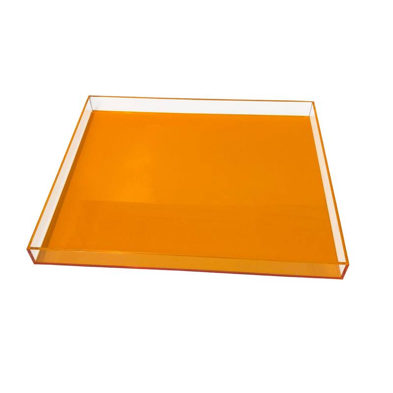Large Neon Orange Tray - Neon Orange - 21x18x1.75 - Neon Orange