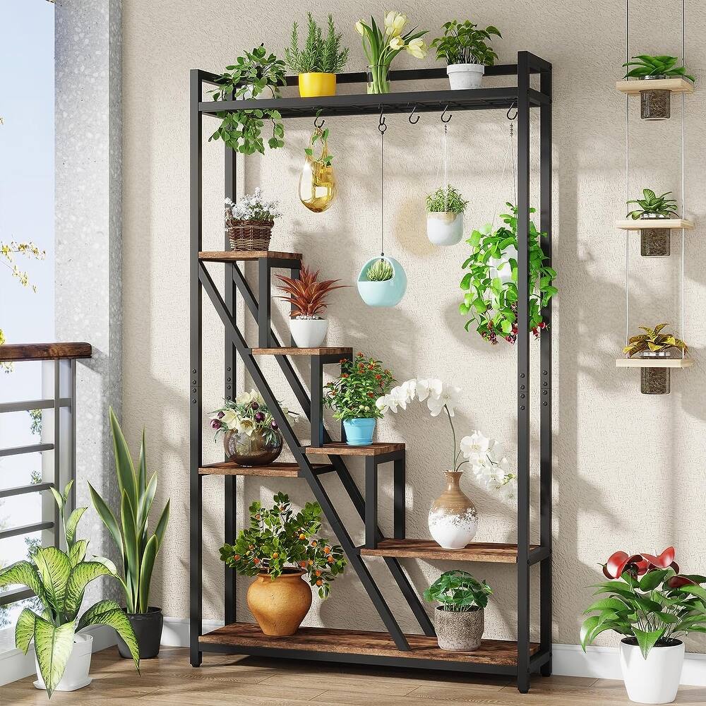70.9" Tall Indoor Plant Stand, 7-Tier Plant Shelf