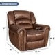 preview thumbnail 10 of 8, Breathable Leather Power Recliner With USB Port for Living Room and Theater