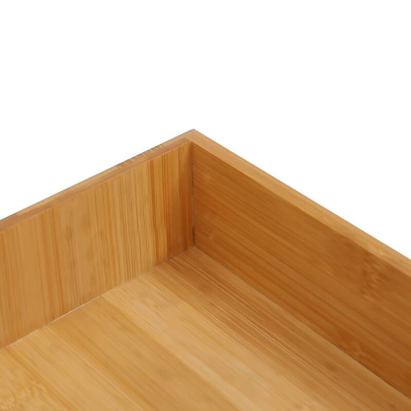 Bamboo Desktop Stackable Office Home Desk Storage Box