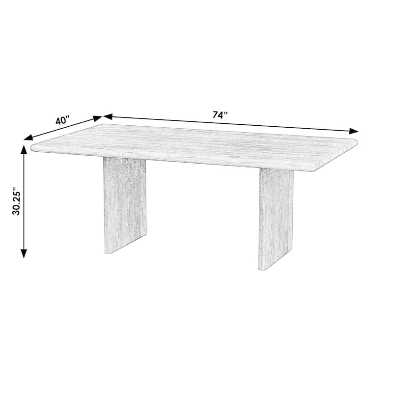 Halmstad Wood Panel Dining Table
