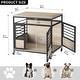 preview thumbnail 3 of 9, Moasis Pet Dog Crate Furniture with Lockable Door and Wheels