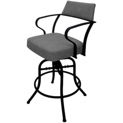 Carolina Charcoal Swivel Tilt Counter 26" or Bar 30" Metal Bar Stool