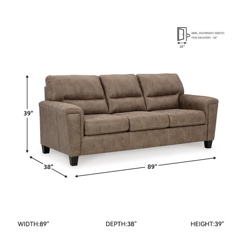 Signature Design by Ashley Navi Fossil Queen Sofa Sleeper - 89" W x 38" D x 39" H