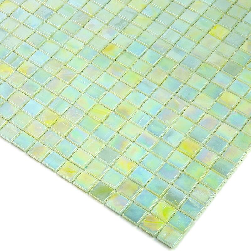 Apollo tile 12" x 12" Skosh Glossy Light Beige Glass Tile (18.69 sq ft/case) - 20 Pack