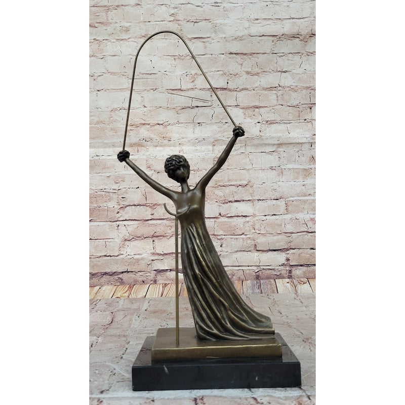 Salvador Dali Alice In Wonderland Bronze Sculpture Statue Surrealism Figure 19 Inches X 8 Inches