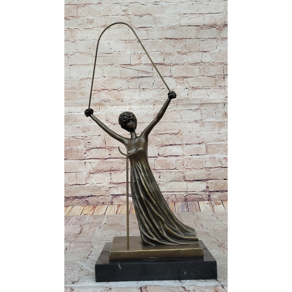 Salvador Dali Alice In Wonderland Bronze Sculpture Statue Surrealism Figure 19 Inches X 8 Inches