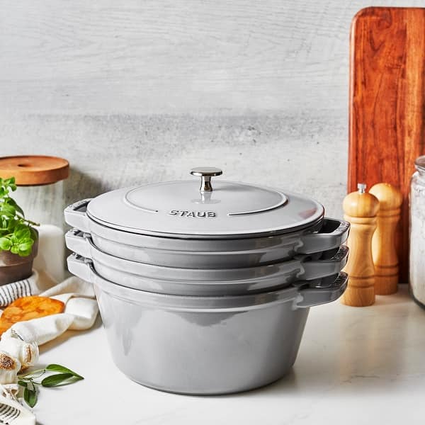 STAUB Cast Iron 4-pc Stackable Set - Bed Bath & Beyond - 35419716