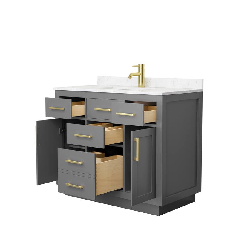 Beckett TK 42-inch Single Vanity, Cultured Marble Top