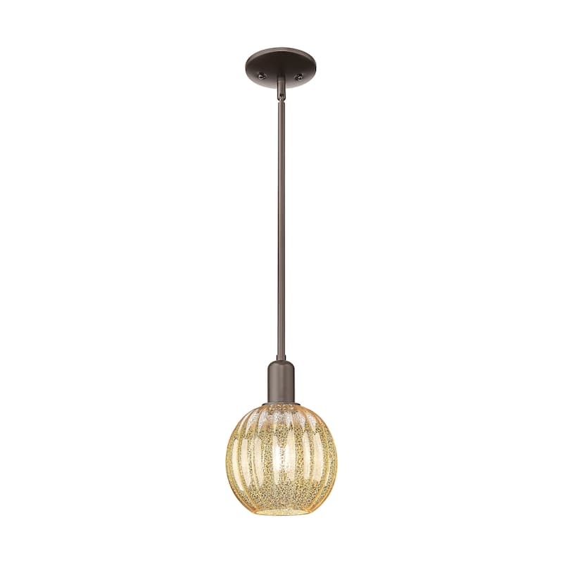 Innovations Lighting 716-1S-11-7 Preston Pendant Preston 7" Wide Mini - Oil Rubbed Bronze / Mercury