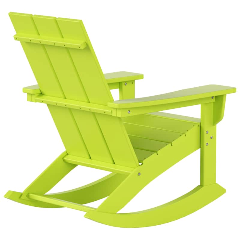 Shoreside Modern Eco-Friendly All Weather Poly Adirondack Rocking Chairs (Set of 4)