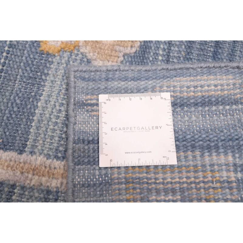 ECARPETGALLERY Hand-knotted Finest Oushak Navy Wool Rug - 9'0 x 12'2