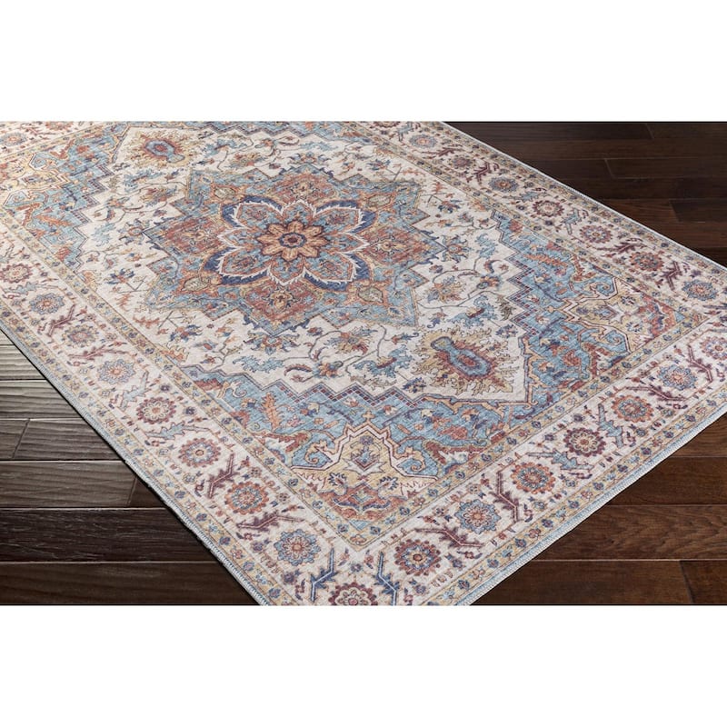 Livabliss Iris Traditional Medallion Area Rug