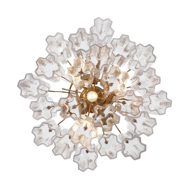 Addis 4 Light Aged Brass Chandelier - 17.75"W x 13.75"H x 17.75"D