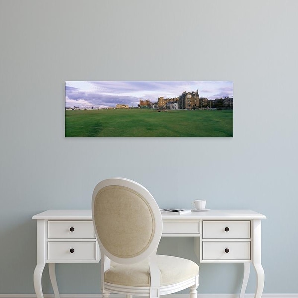 Easy Art Prints Panoramic Image 'Golf course, Silican Bridge Royal Golf Club, St. Andrews, Fife, Scotland' Canvas Art