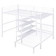 preview thumbnail 11 of 11, Full Over Twin Metal Bunk Bed with Built-in Desk, Shelves and Ladder,No Box Spring Required,Maximized Space,White