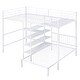 preview thumbnail 9 of 14, Minimalist Design Full Over Twin Metal Bunk Bed with Built-in Ladder,Under-Bed Desk wirh Storage Shelves