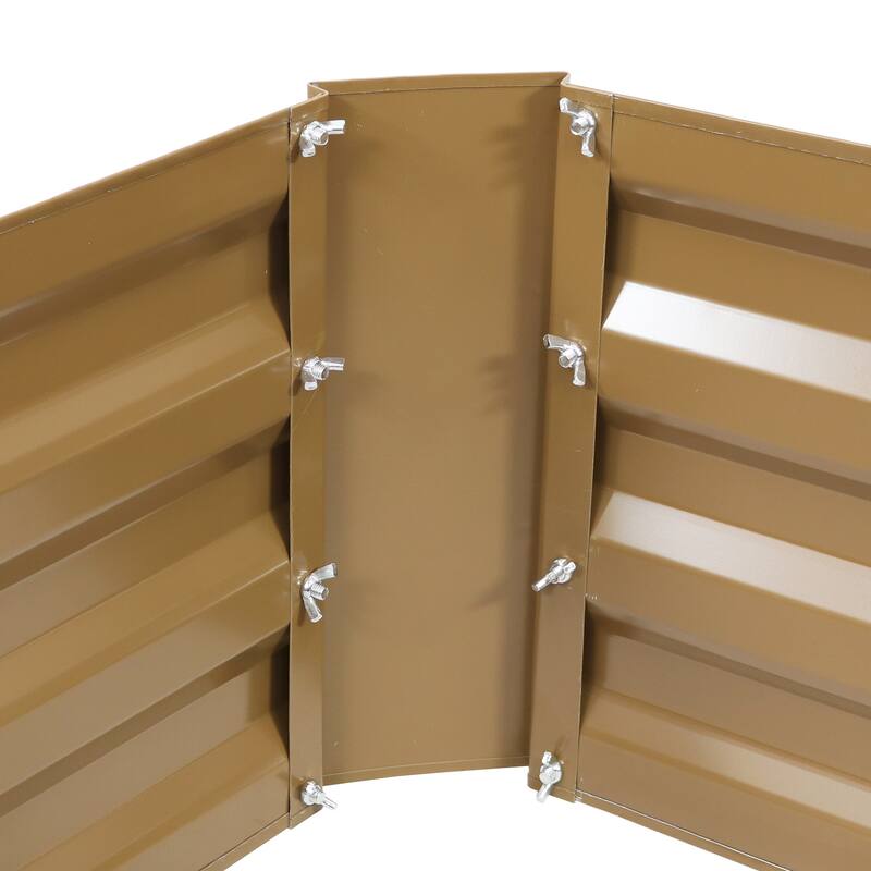 Sunnydaze Galvanized Steel Raised Garden Bed - 4' x 2' Rectangle