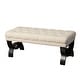 preview thumbnail 32 of 63, Scarlette Tufted Fabric Ottoman Bench by Christopher Knight Home - 41.00" L x 17.25" W x 16.75" H