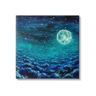 Stupell Moon & Clouds Painting Canvas Wall Art Design by Valery Rybakow ...