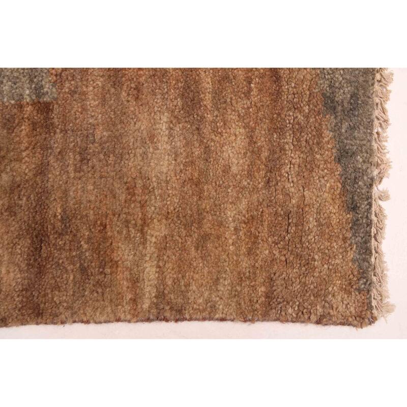 ECARPETGALLERY Hand-knotted Peshawar Ziegler Brown Wool Rug - 4'11 x 6'10