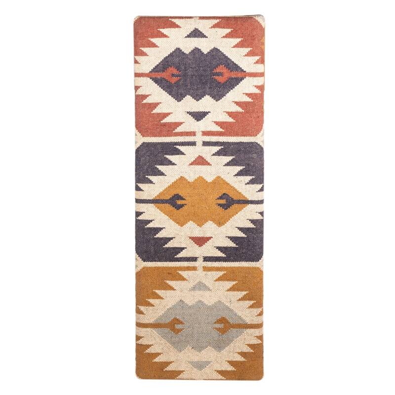 HERAT ORIENTAL Handmade Kilim Upholstered Bench - 16"x18"x48"