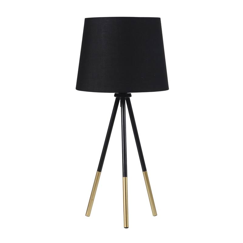 Table Lamp with Tripod Metal Base, Black and Gold On Sale Bed Bath & Beyond 33809164