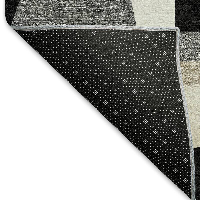 Machine Washable Indoor/ Outdoor Contemporry Mosaic Chantille Rug