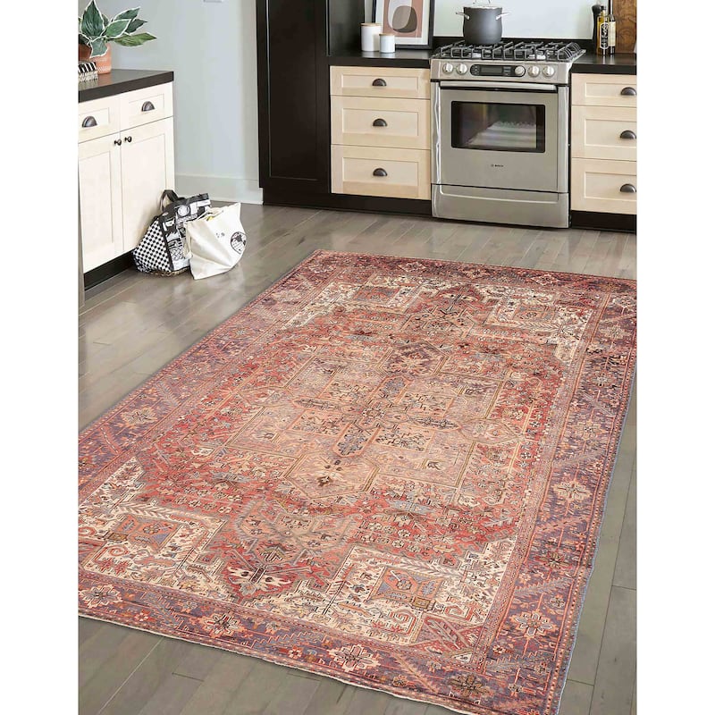 ECARPETGALLERY Hand-knotted Sarabi Red Wool Rug - 9'4 x 13'0