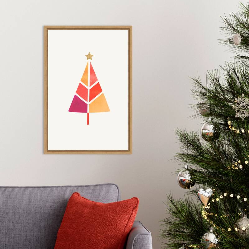Little Christmas Tree by Kubistika Framed Canvas Wall Art Print