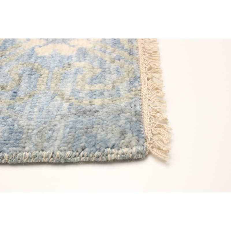 ECARPETGALLERY Hand-knotted Mystique Blue Wool Rug - 4' 1" x 6' 1"