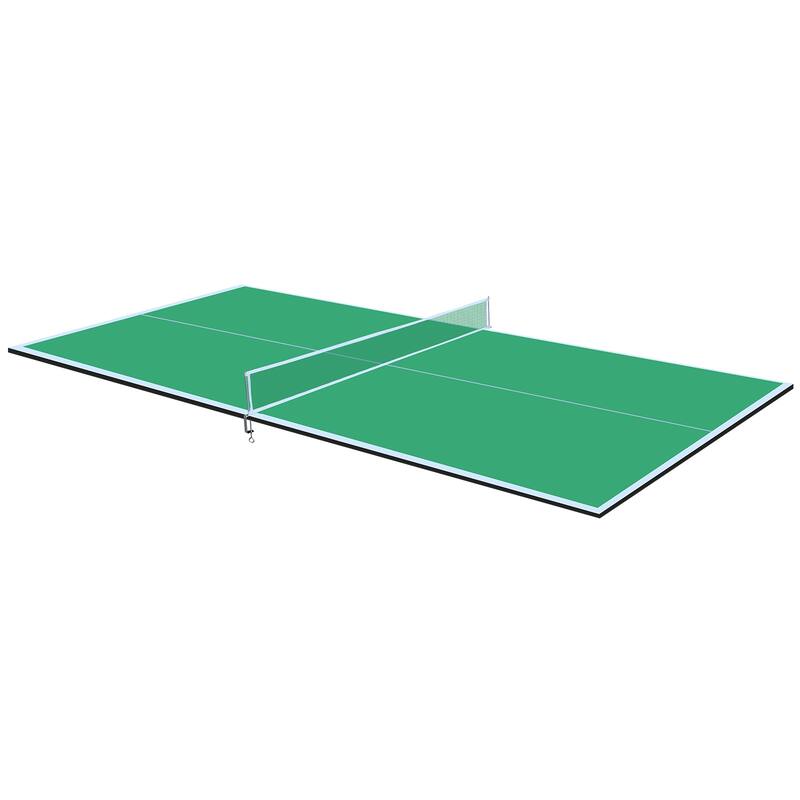 Roomfitters 8ft Blue Mid-Size Ping Pong Conversion Top, Foldable & Portable Table Tennis Top for Indoor Games - Green