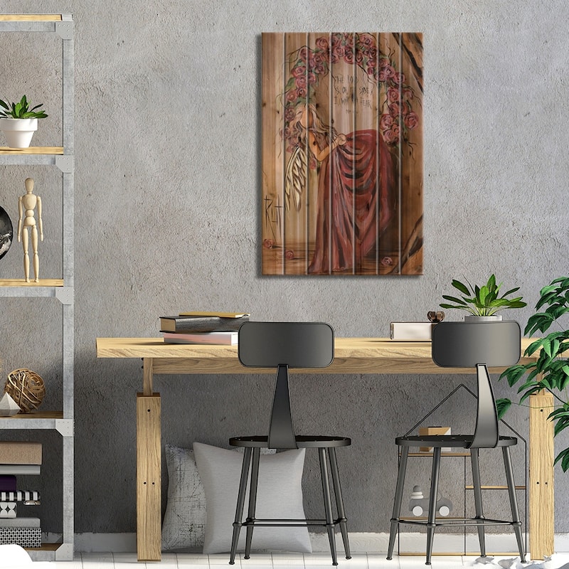 The Lord Is On My Side Print On Wood by Ruth's Angels - Multi-Color